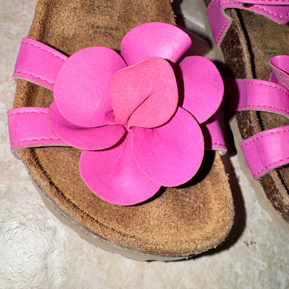 GIULIA PALAI PINK flower sandals toddler Girl’s shoes size 9 9.5 euro 26 - Picture 3 of 12